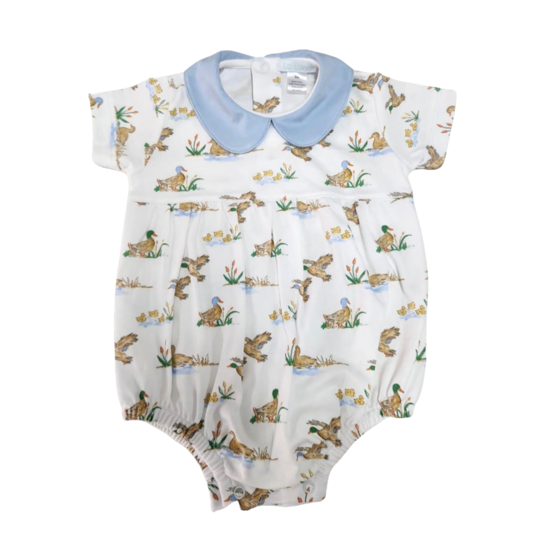 baby boys white bubble with mallard ducks