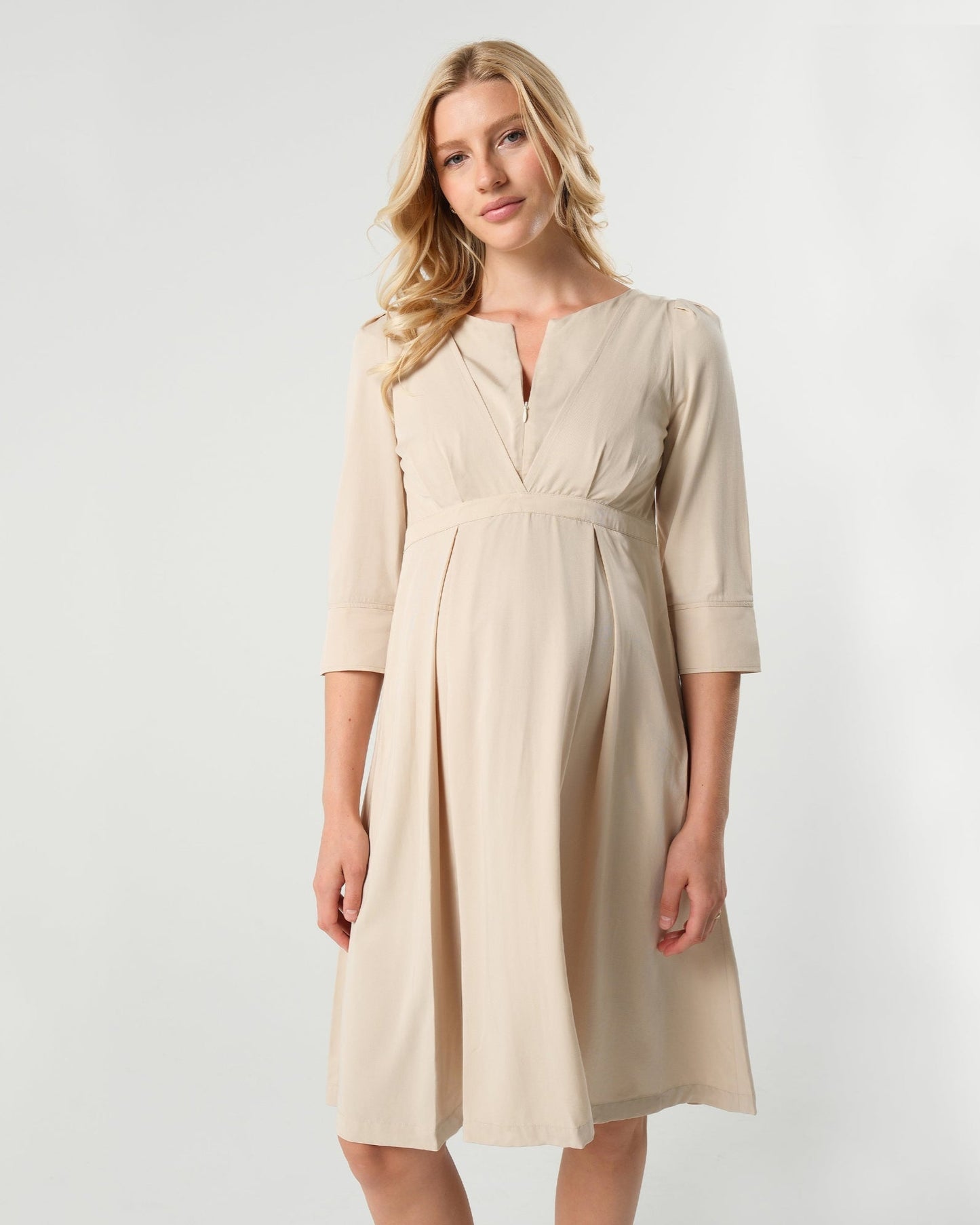 Sarah Empire Maternity & Nursing Dress in TENCEL (Regular & Petite)