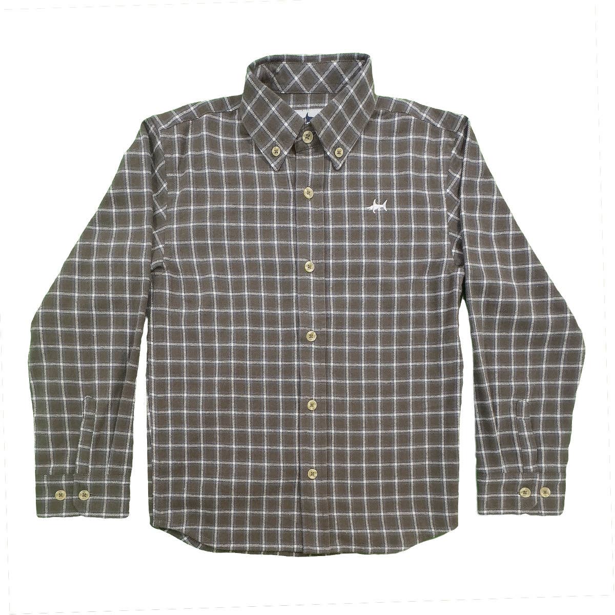 Saltwater Boys Folly Island Olive Flannel Shirt