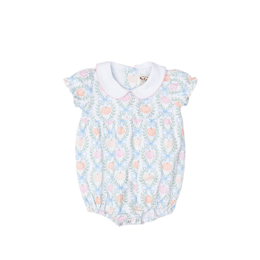 The Oake Baby Girls Mary Mills Pumpkin Block Bubble
