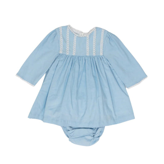 baby blue girls corduroy diaper set