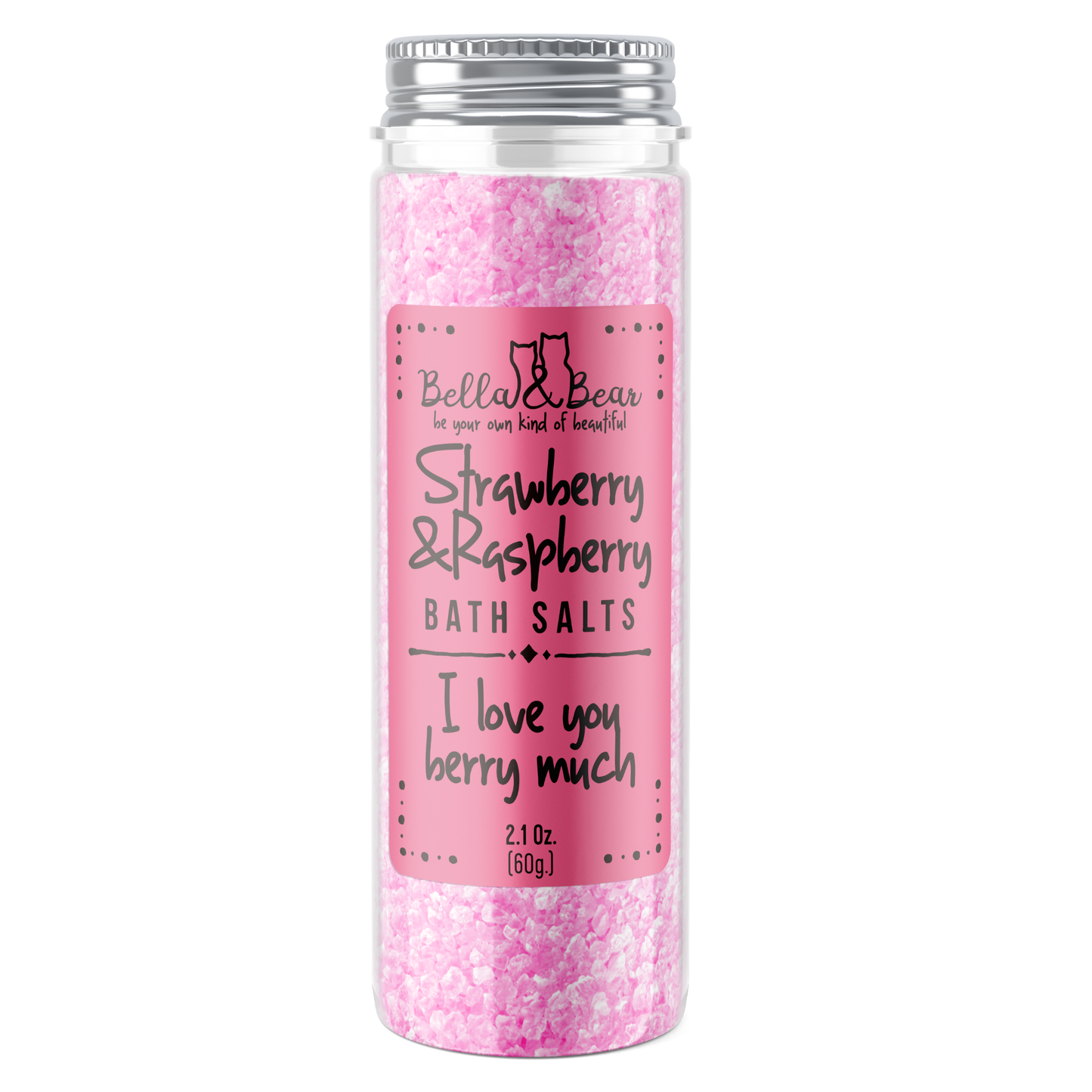 Travel Size Bath Salts Strawberry & Raspberry