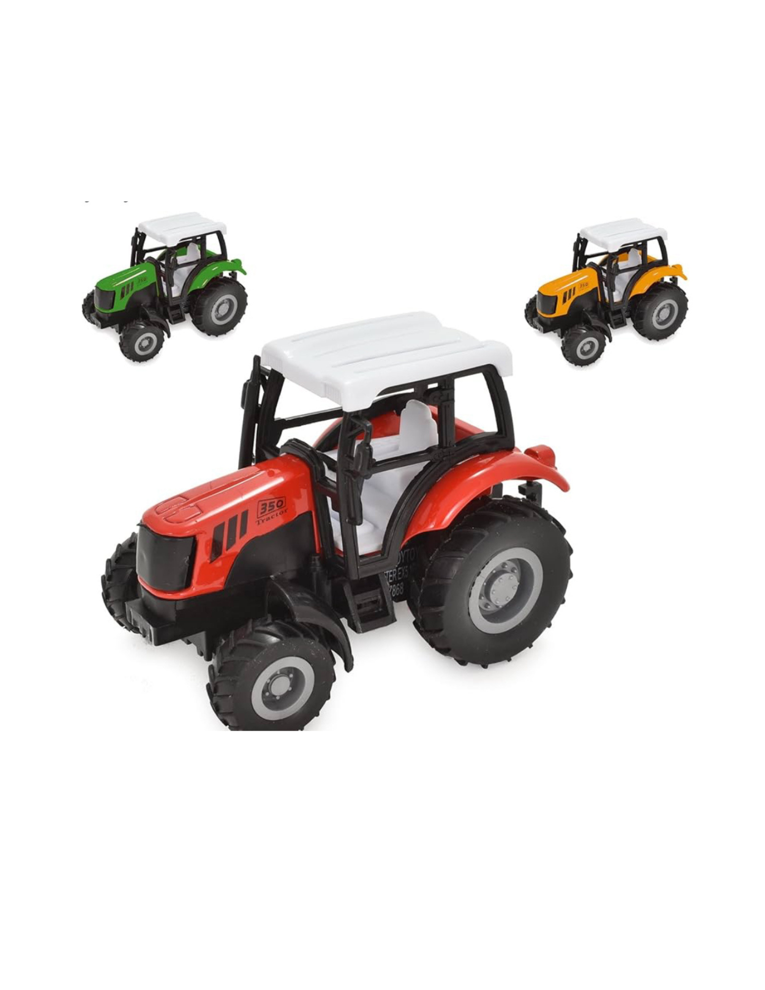die cast pull back tractor toy