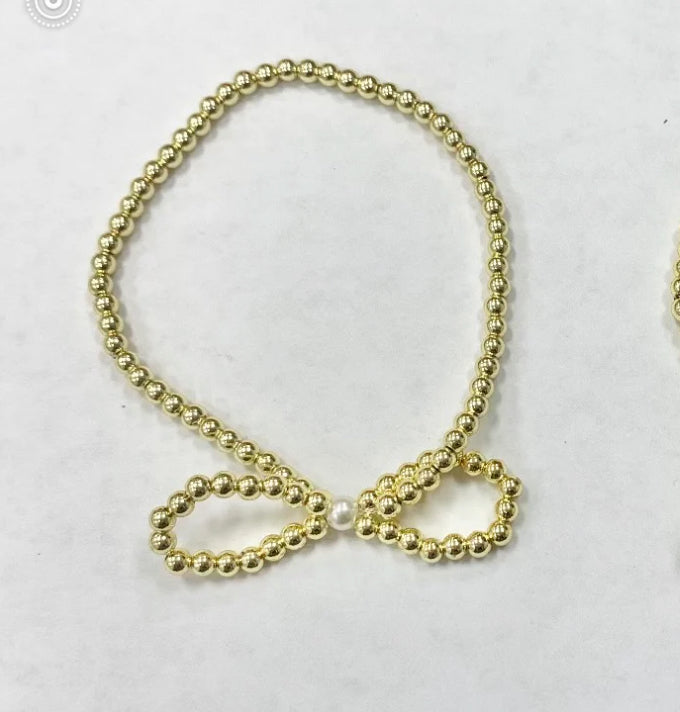godl waterproof beaded bow  bracelet