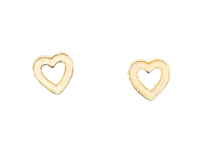 gold filled heart earrings