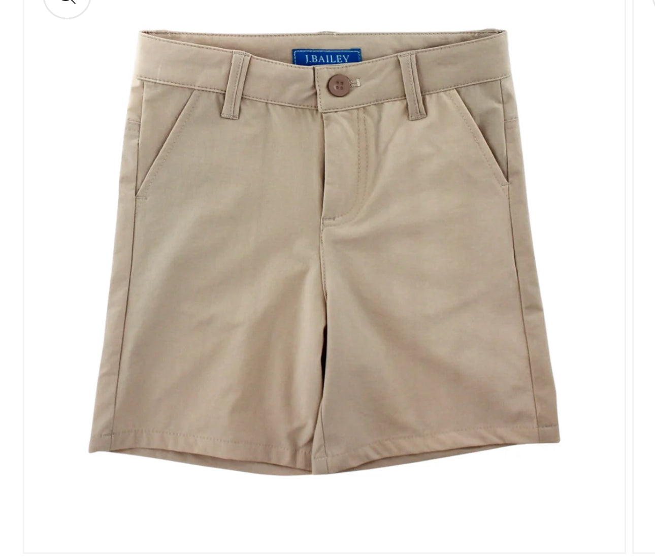 j Bailey boys khaki club performance shorts