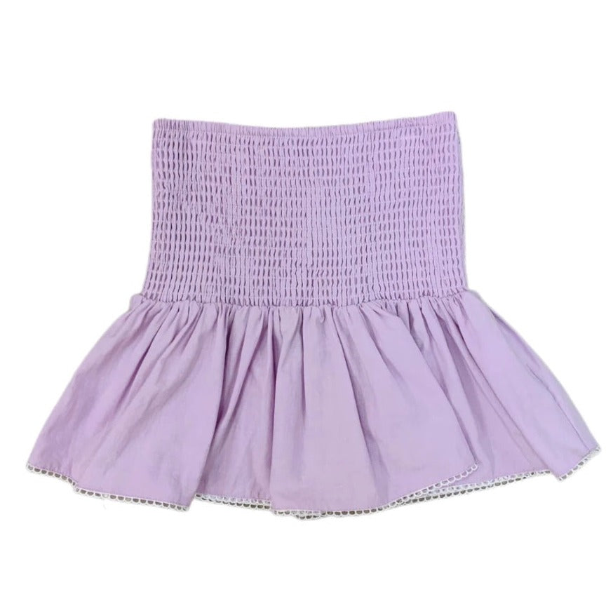 little Olin Lavender Smocked Ruffle Skirt