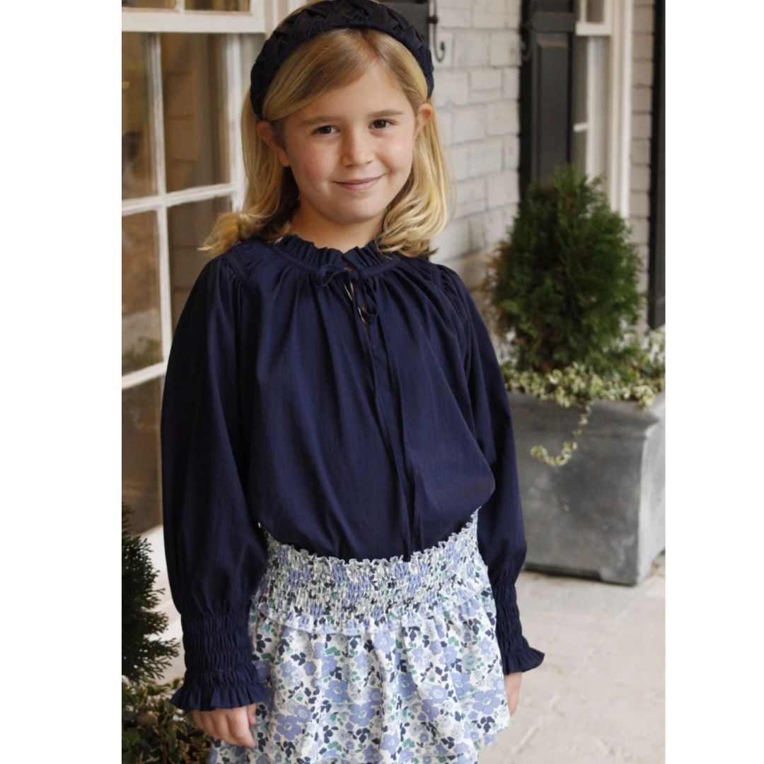 girls navy blouse