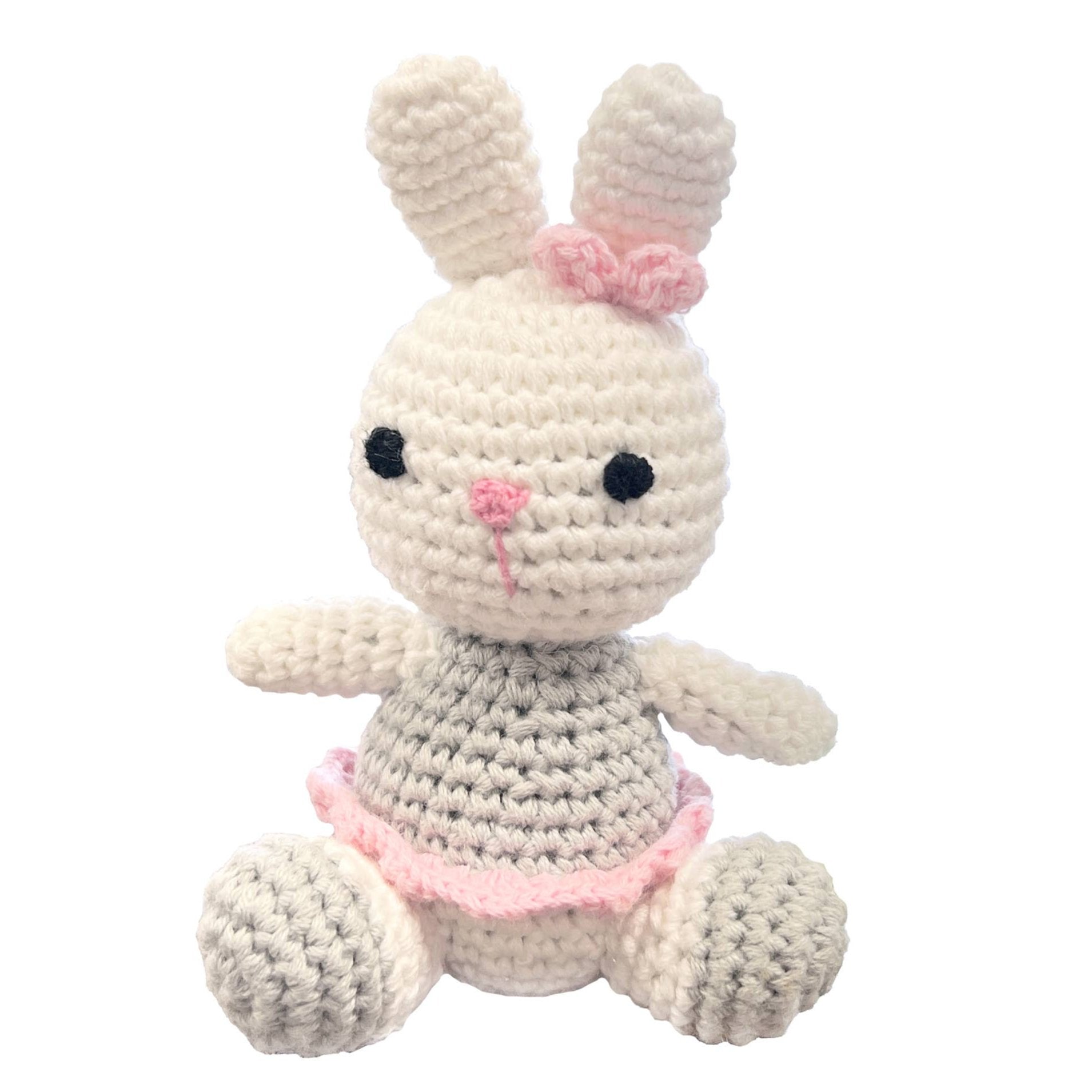 Petit Ami Ballerina Bunny Crochet Rattle