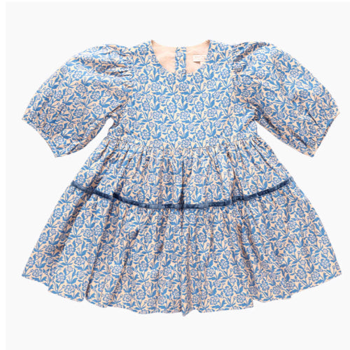 toddler girls light  blue floral dress