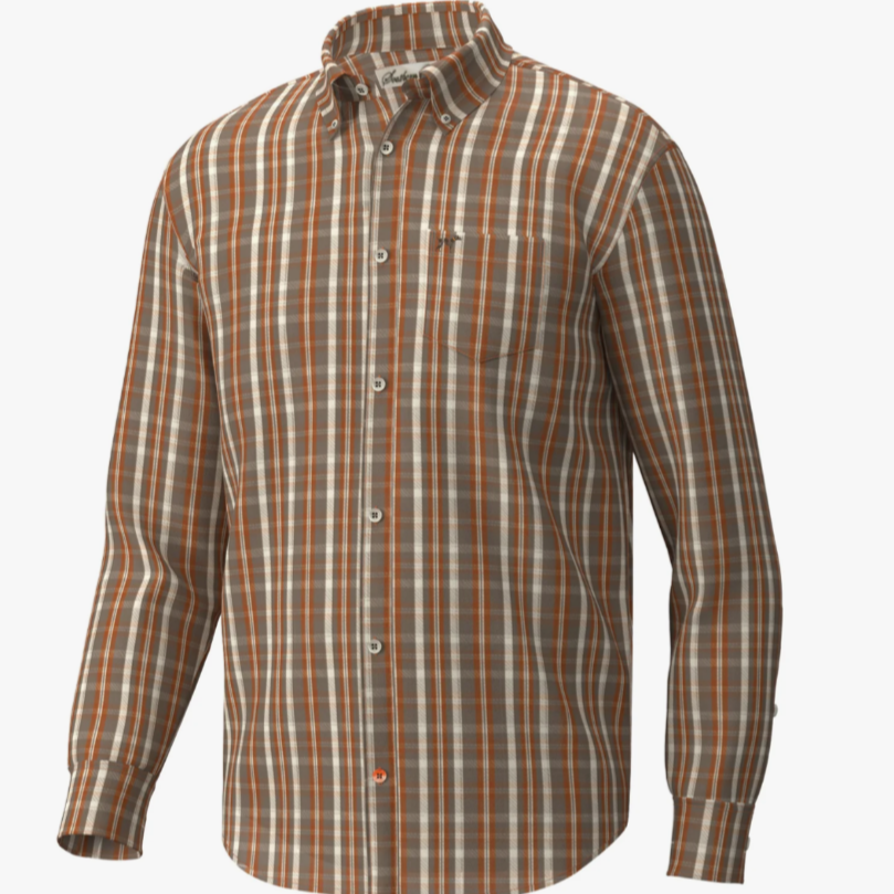 southern point boys clover plaid brushed stretch button down 