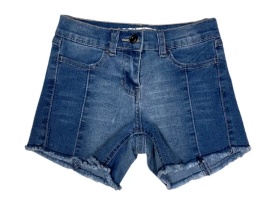 girls dark denim cut off jean shorts