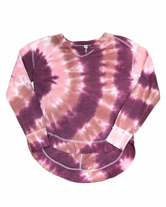tween girls pink tie dye high low leggings top